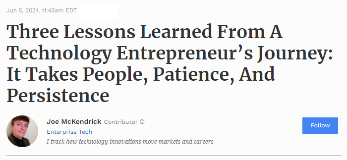 Cover image for Entreprenerd review on Forbes